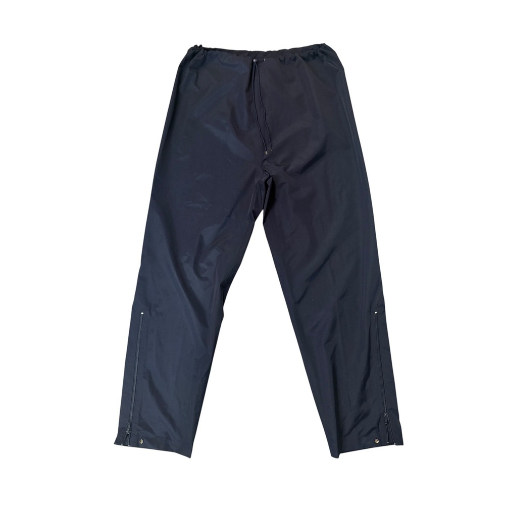 Stan Herman FedEx Rain Nylon Drawstring Pants Navy‎ M Gorpcore